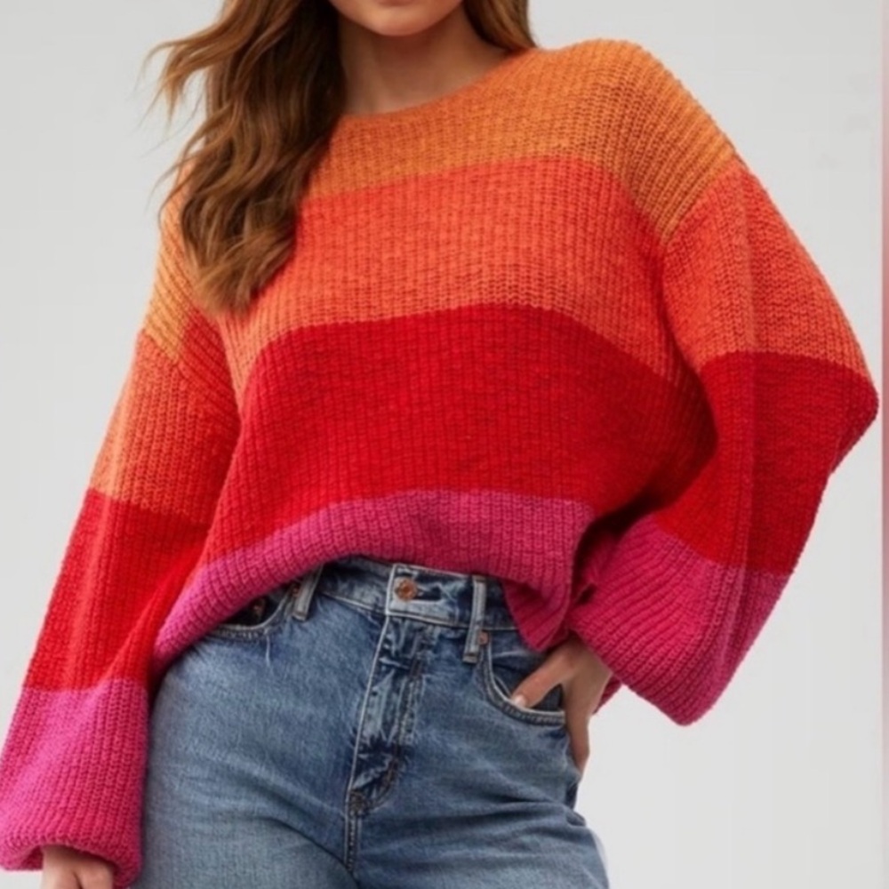NWT Show Me Your MuMu Pismo Sunset Striped Sweater